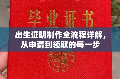 东凤出生证明制作全流程详解，从申请到领取的每一步
