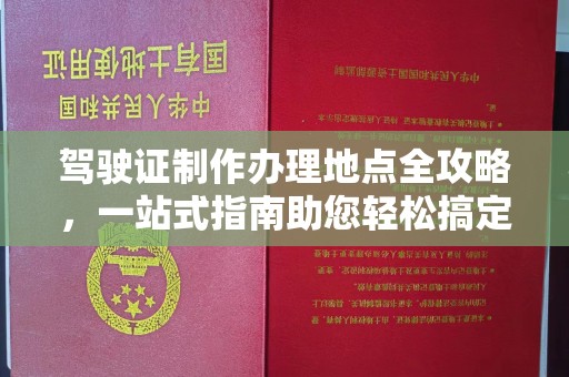 东凤驾驶证制作办理地点全攻略，一站式指南助您轻松搞定