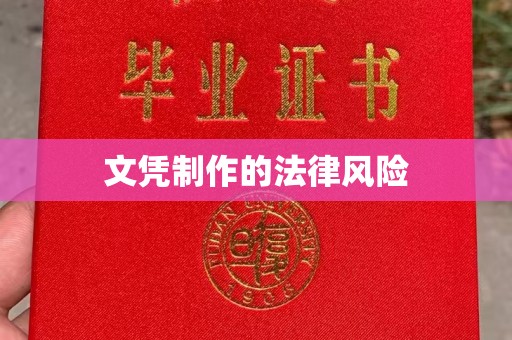 东凤文凭制作的法律风险