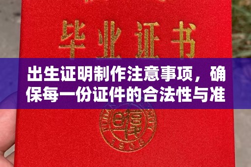 东凤出生证明制作注意事项，确保每一份证件的合法性与准确性