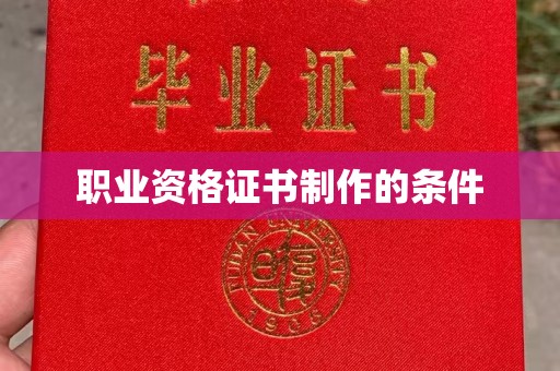 东凤职业资格证书制作的条件