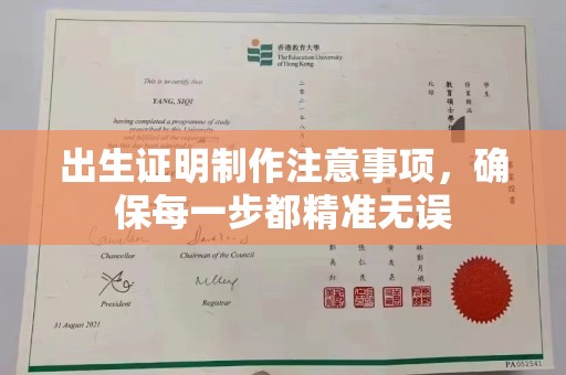 东凤出生证明制作注意事项，确保每一步都精准无误