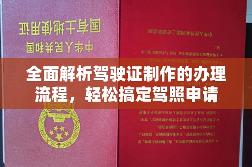 东凤全面解析驾驶证制作的办理流程，轻松搞定驾照申请