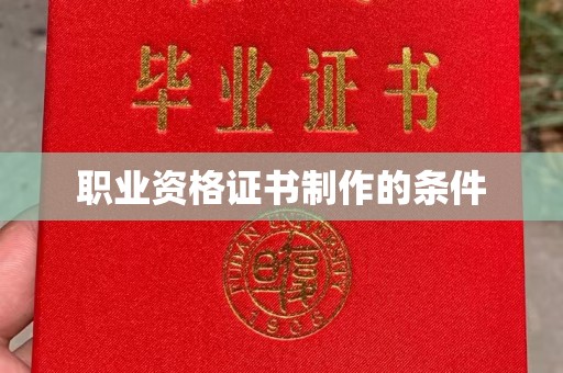 东凤职业资格证书制作的条件