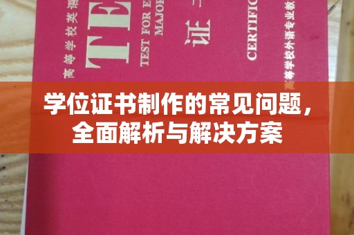 东凤学位证书制作的常见问题，全面解析与解决方案