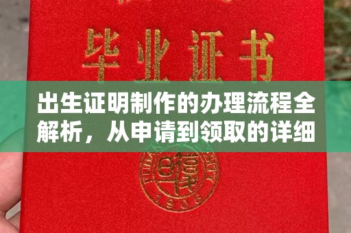 东凤出生证明制作的办理流程全解析，从申请到领取的详细指南